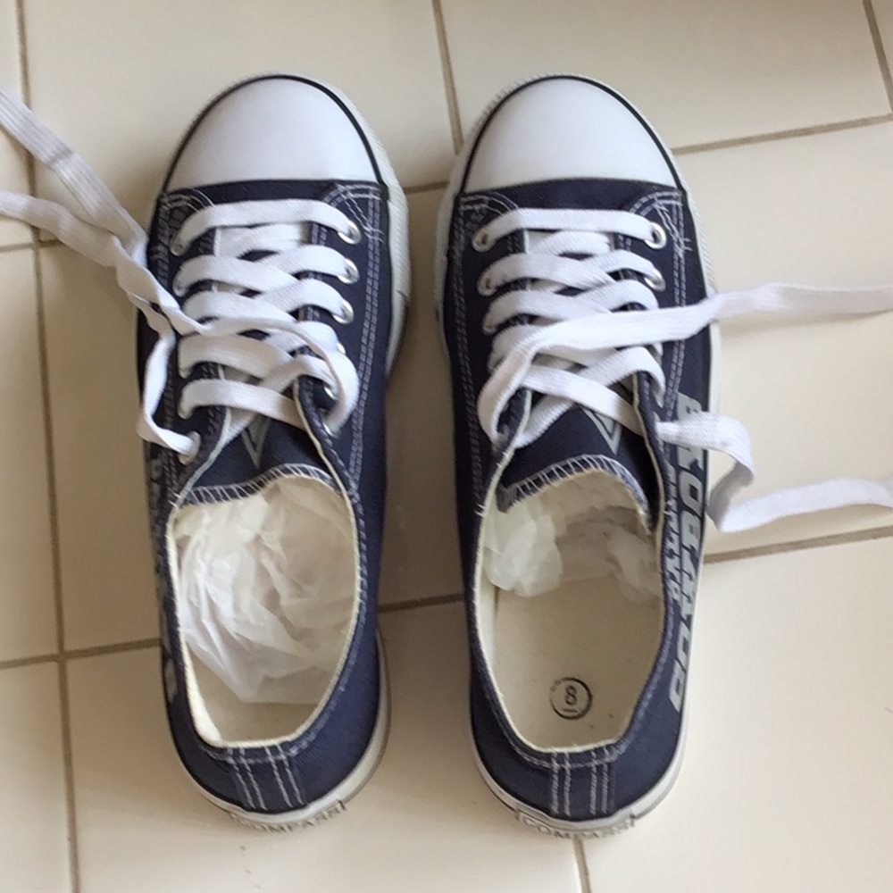 ‘Compass’ Dallas Cowboys Lace-Up Sneakers - Picture 5 of 7